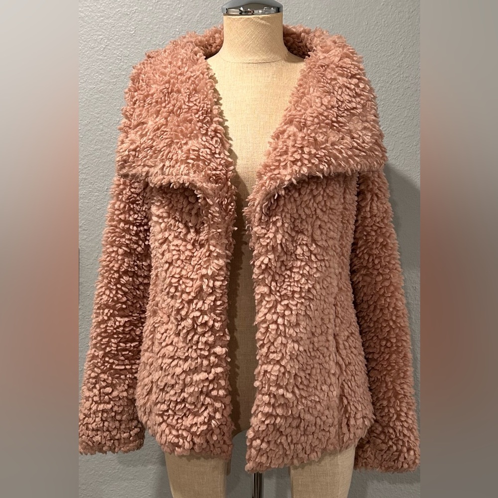 Cute Mauve Pink Hollister Fuzzy Jacket